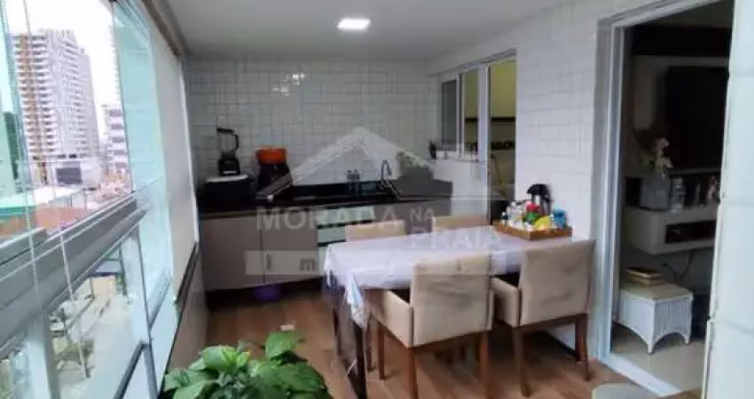 Apartamento no canto do forte 3 dormitórios,  2 suítes, mobiliado, varanda gourmet, lazer completo.