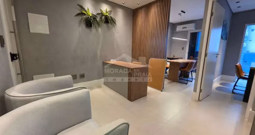 Sala comercial toda mobiliada no centro do boqueirão, confira na imobiliária em praia grande.