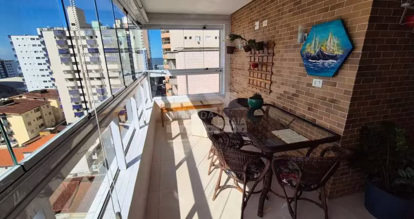 Apartamento alto padrão na aviação, 2 dormitórios, terraço gourmet, sacada, confira em praia grande.