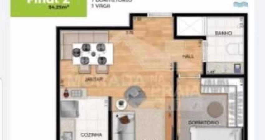 Lançamento de 1 dormitório, 300 MTS DA PRAIA FINANCIAMENTO DIRETO! Só na imobiliária em Praia Grande