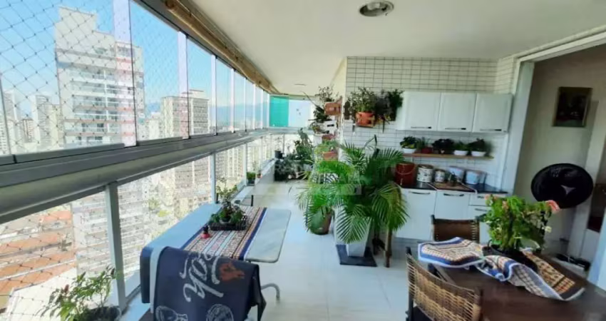 Apartamento vista ao mar e semi mobiliado, 3 dormitórios, confira na imobiliária em praia grande.