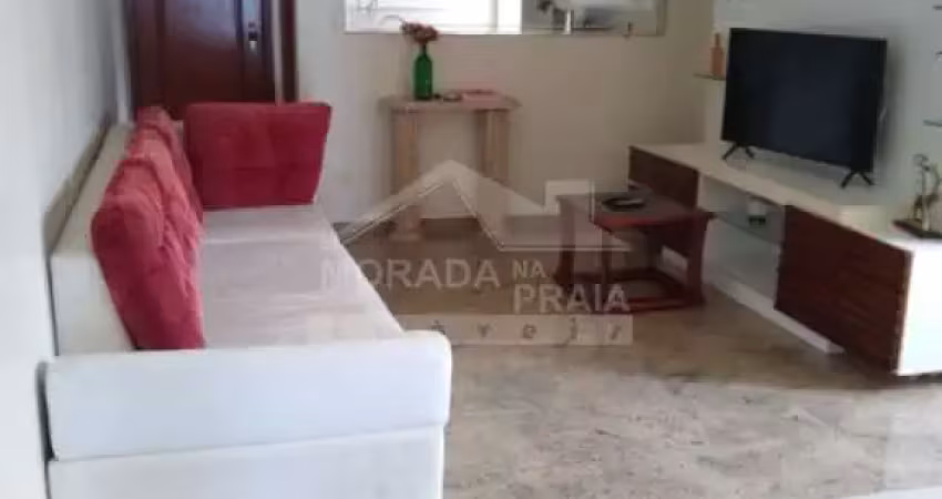 Apartamento frente mar no caiçara, 3 dormitórios, sacada, confira na imobiliária em praia grande.