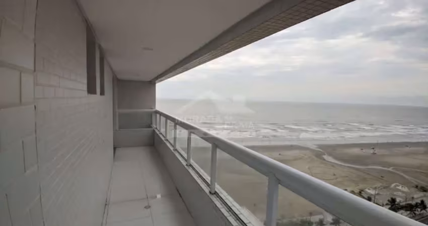 Apartamento na aviação em prédio frente mar, 2 suítes, somente na imobiliária em praia grande.