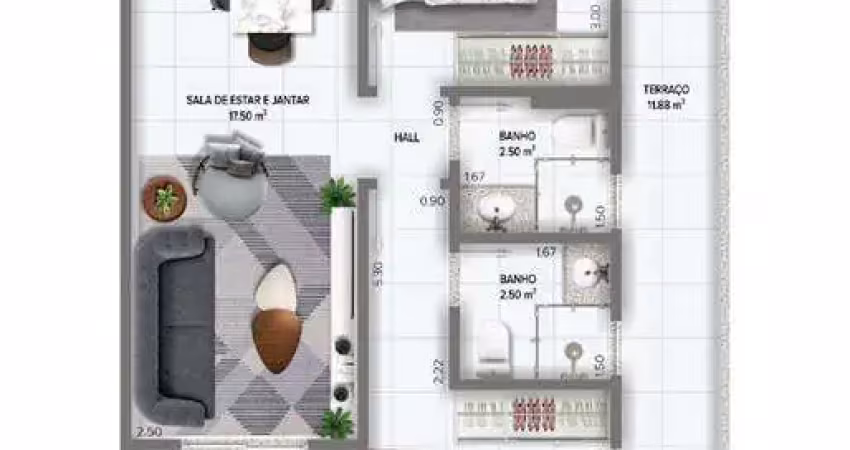 Apartamento com 2 quartos à venda na RUA MIRIM, 580, Vila Mirim, Praia Grande