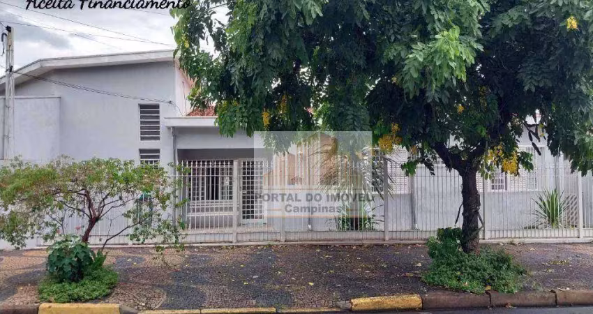 Casa com salão comercial com 3 dormitórios à venda em avenida 302 m² por r$ 1.700,000,00-jardim  aurélia - campinas/sp