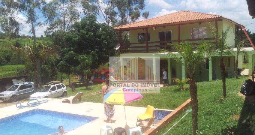 Chácara com 3 dormitórios, 26000 m² - venda por R$ 2.000.000,00 ou aluguel por R$ 15.000,00/mês - Reforma Agrária - Valinhos/SP