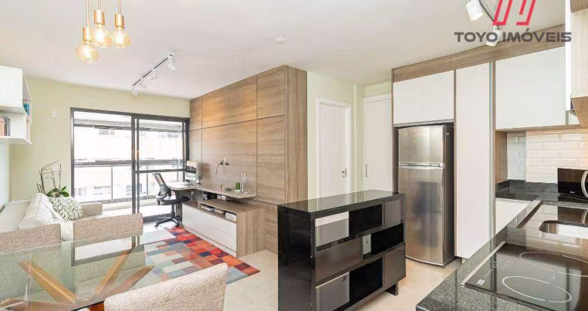 Apartamento com 1 dormitório para alugar, 47 m² por R$ 3.724,09/mês - Vila Izabel - Curitiba/PR