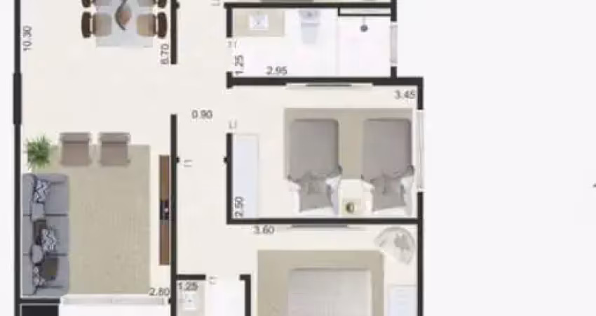 Apartamento com 3 quartos à venda no Centro, Mongaguá 