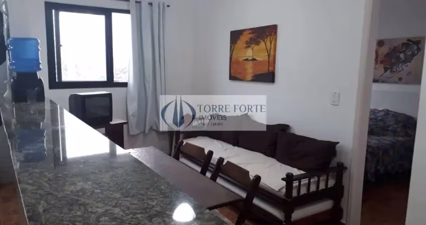 Apartamento mobiliado 1 dormitorio com vaga ocian praia grande