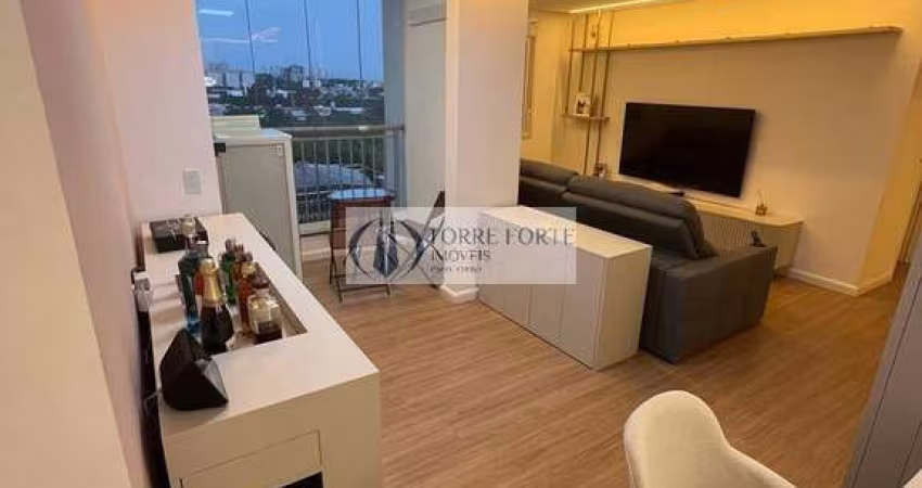 Lindo apartamento 2 dormitórios, 1 suíte, 2 vagas com área gourmet