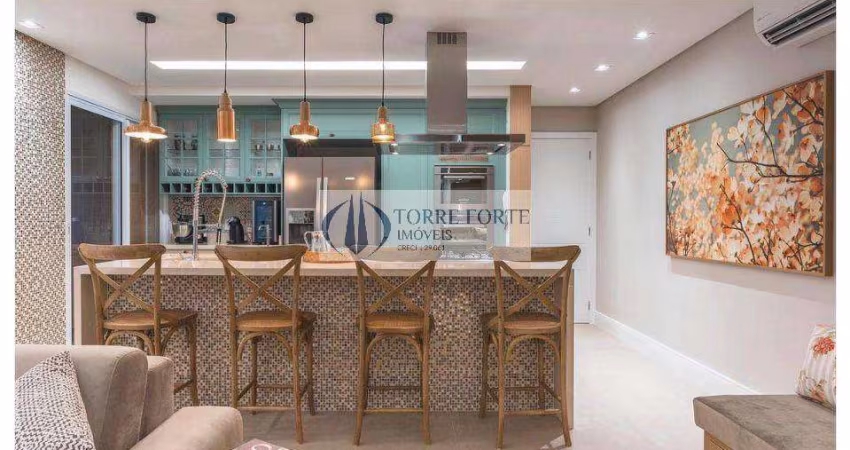 Maravilhoso apartamento 2 dormitórios, 1 suíte, 2 vagas varanda gourmet