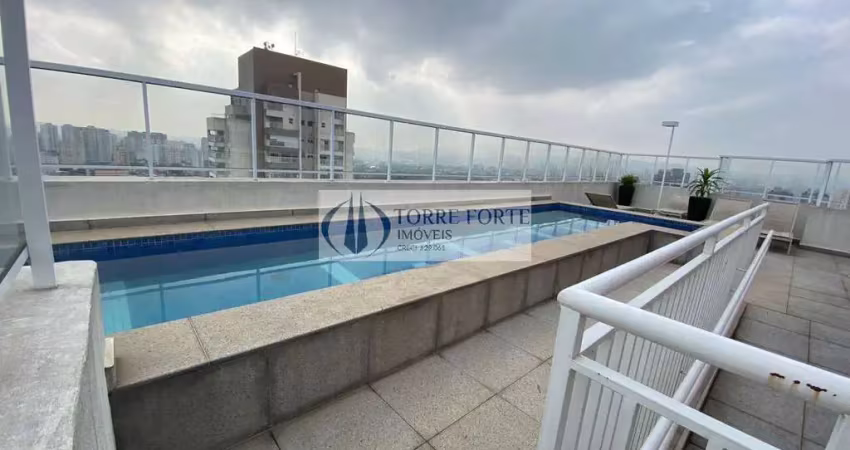  excelente apartamento com 1 dormitório  e varanda no tatuapé 
