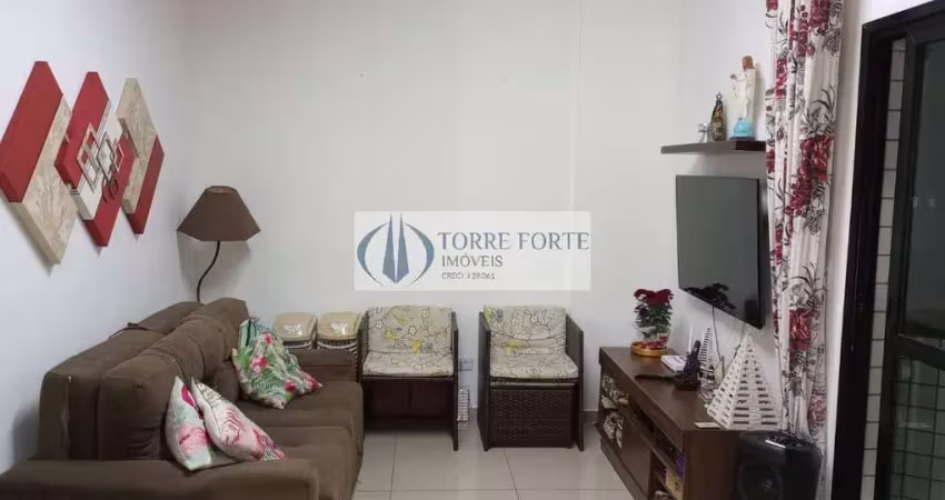 Apartamento com 2 dormitorios 1 vaga , varanda na tupi praia grande.