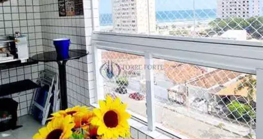 Apartamento mobiliado com 1 dormitório, 1 vaga, lazer completo praia grande