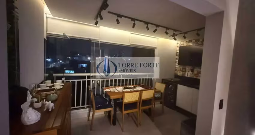 Lindo apartamento 2 dormitórios, 1 suíte, 1 vaga e varanda gourmet na saúde