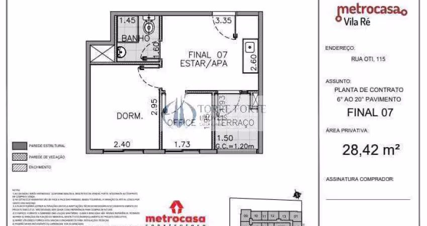 Apartamento com 1 quarto à venda na Rua Oti, 115, Vila Ré, São Paulo