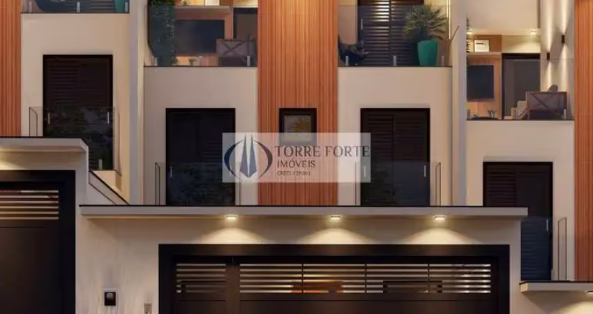 Sobrado de 110m² com 3 suítes  e 2 vagas  no parque vitória