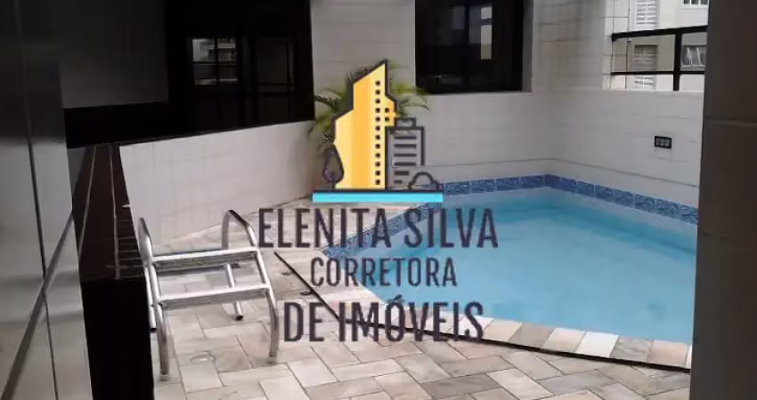 ** gonzaga – locação – lazer - 02 dormitórios amplos com sacada + dependencia completa de empregada