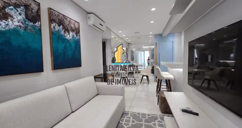 Gonzaga – locação – 1 dorm finamente decorado – lazer - serviços