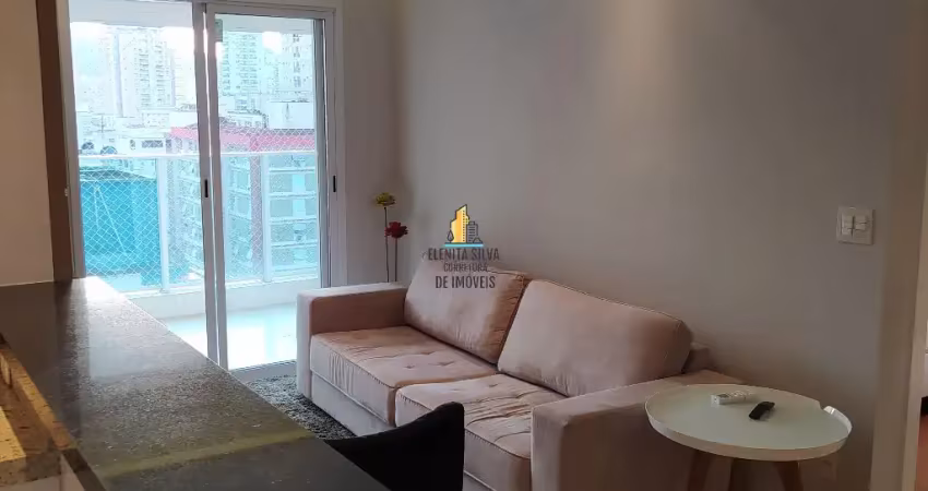 Gonzaga – locação – 1 dorm finamente decorado – lazer - serviços