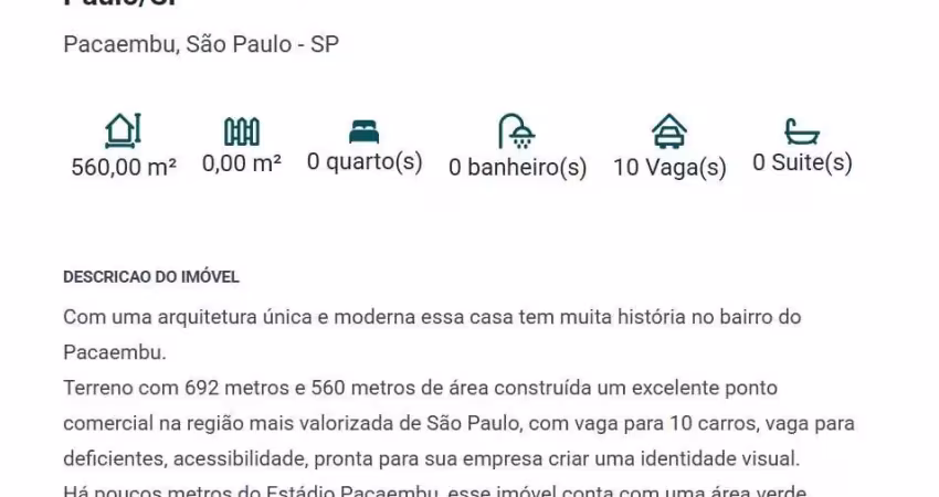 Casa comercial para alugar na Praça Charles Miller, Pacaembu, São Paulo