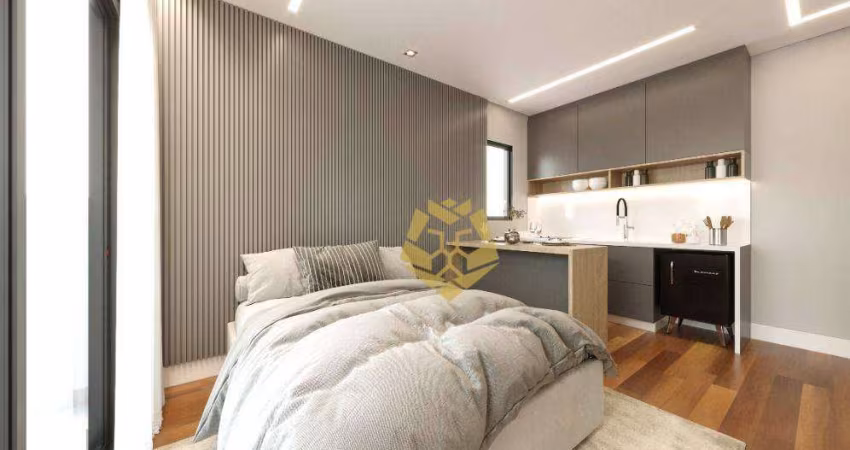 Studio com 1 dormitório à venda, 24 m² por R$ 263.000,00 - Cabral - Curitiba/PR