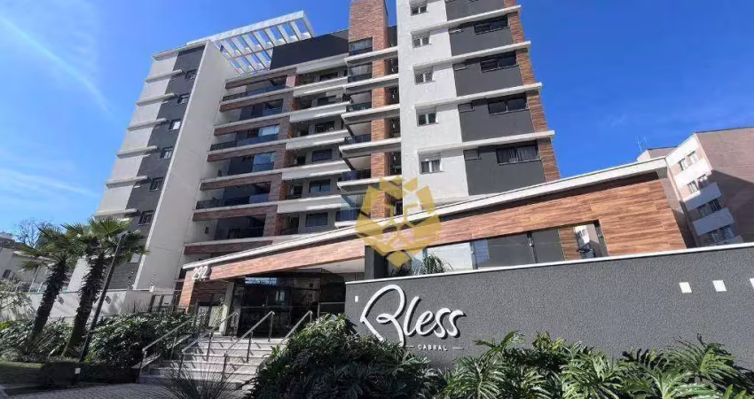 Apartamento com 3 dormitórios, 110 m² -  aluguel por r$6.200/mês - cabral - curitiba/pr