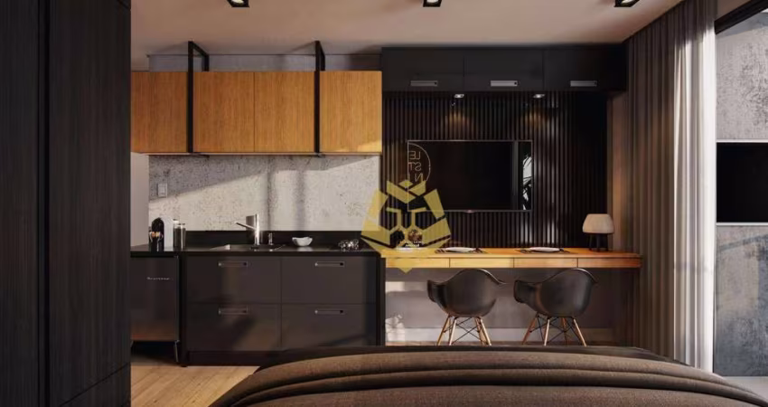 Studio com 1 dormitório à venda, 24 m² por R$ 337.054,19 - Cristo Rei - Curitiba/PR