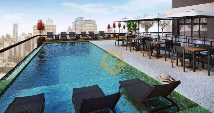 Maravilhoso Studio no All Batel para alugar, 30 m² por R$ 2.950/mês - Centro - Curitiba/PR
