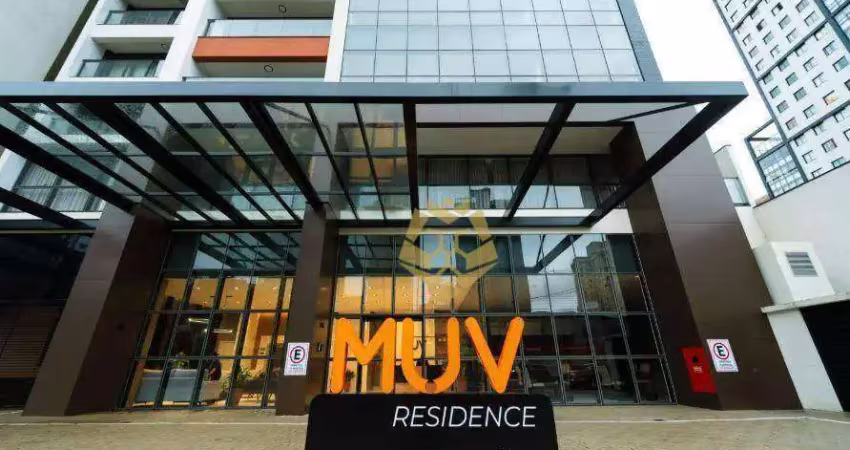 Maravilhoso studio no muv para alugar, 30 m² por r$ 3.000/mês - centro - curitiba/pr