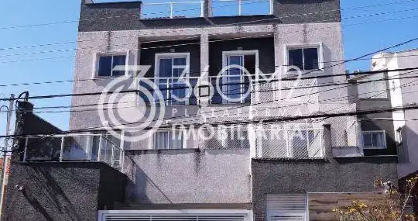 Cobertura para venda em santo andré, jardim bela vista, 2 dormitórios, 1 suíte, 3 banheiros, 2 vagas