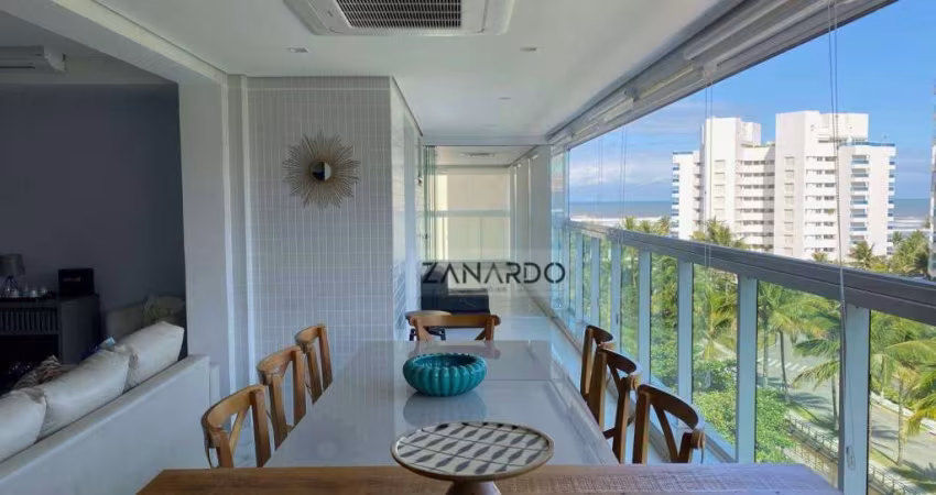 Apartamento vista mar, pé na grama, 3 suítes à venda, 127 m² - Riviera de São Lourenço - Bertioga/SP
