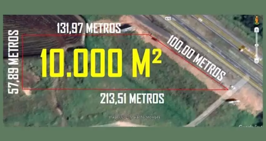 Área/terreno frente br 470, com 10.000 m2, excelente potencial econômico
