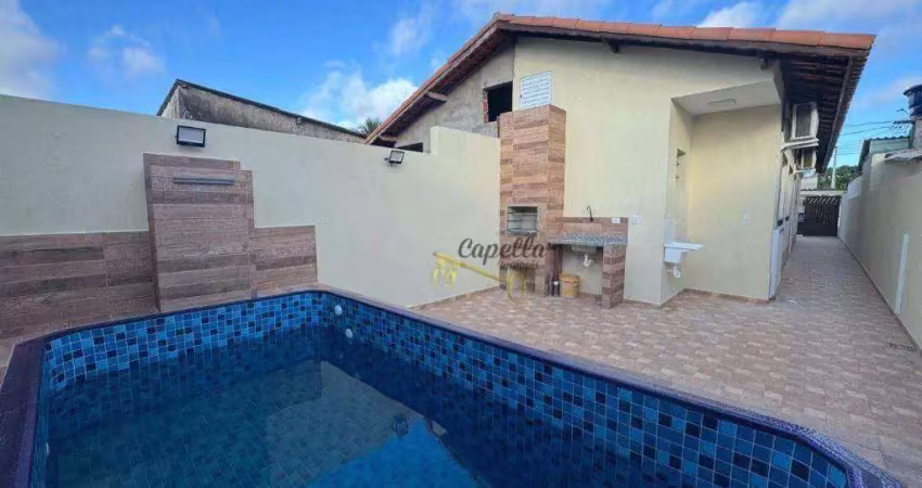 Casa com 2 dormitórios à venda, 54 m² por r$ 260.000,00 - balneário gaivota - itanhaém/sp