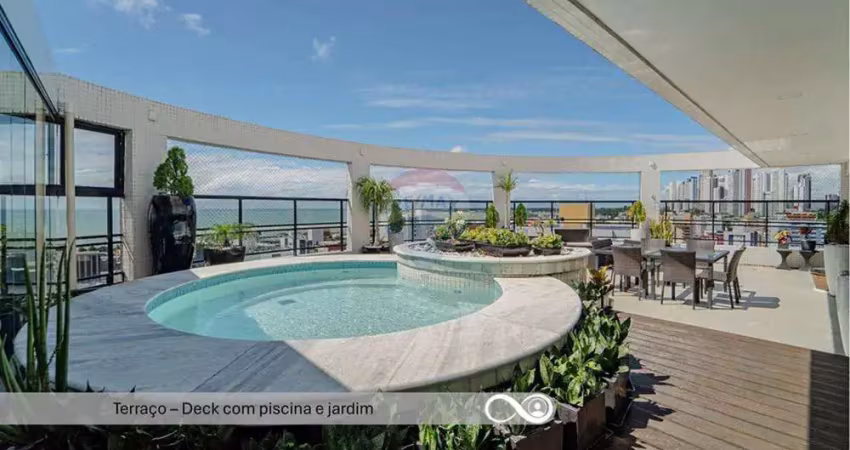 Cobertura à venda com 460m2 vista mar no residencial ana emília - tambaú - joão pessoa - brasil