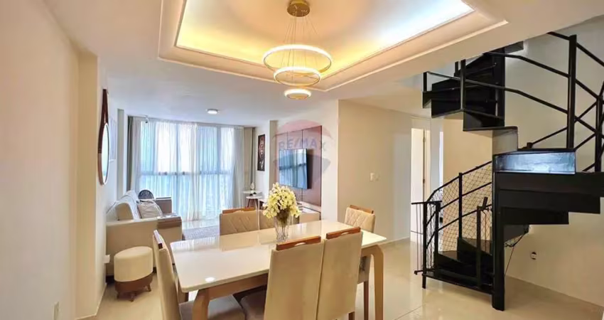Cobertura duplex à venda com 4 quartos sendo 2 suítes, 299m², bairro dos estados, joão pessoa-pb