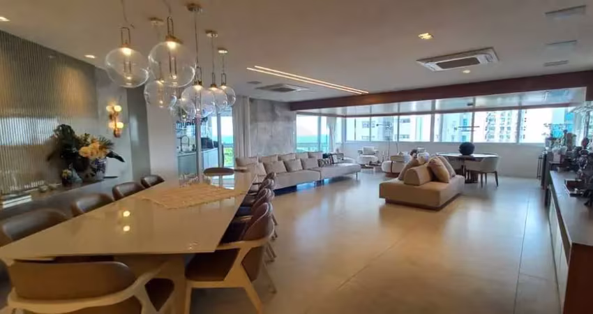 Apartamento luxo, reformado, 3 suítes, condomínio atlântico sul - vista mar