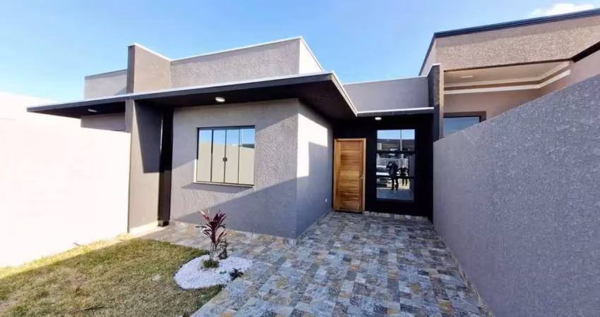 Casa nova e moderna de 03 dormitórios para locação no bairro estados em fazenda rio grande
