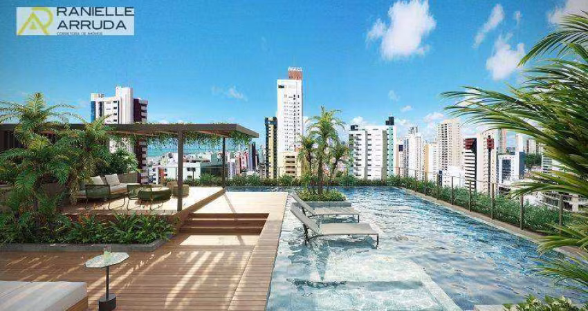 Apartamento com 1 dormitório à venda, 68 m² por R$ 912.000,00 - Manaíra - João Pessoa/PB