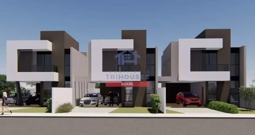 Sobrado novo de esquina à venda com tres quartos sendo uma suíte com closet, no bairro  Parque da F