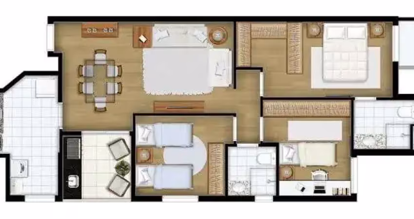 Apartamento com 3 quartos à venda na Rua Gonzaga Franco, Vila Guiomar, Santo André