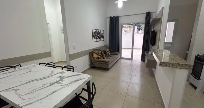 APARTAMENTO PRAIA GRANDE com 2 dormitórios sendo 1 suíte,1 vaga de garagem,varanda gourmet, 1 banheiro social.