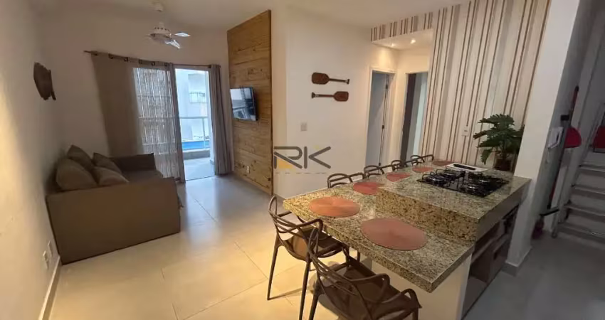 Apartamento praia grande com 2 dormitórios sendo 1 suíte,1 vaga de garagem, varanda gourmet com churrasqueira