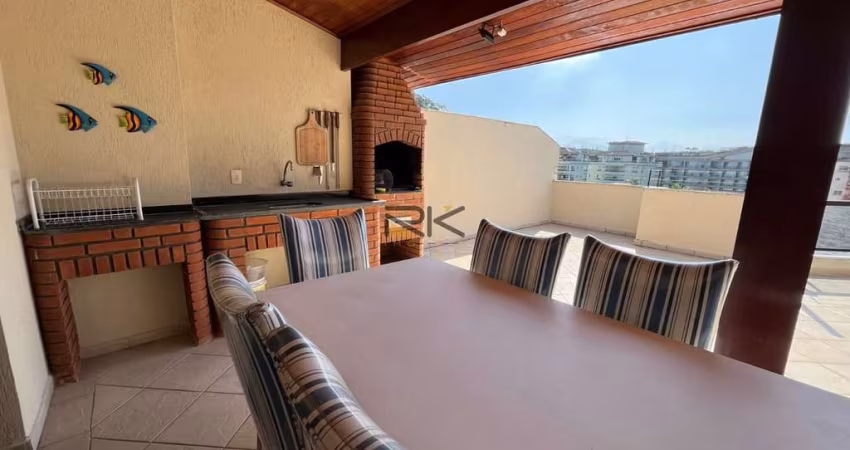 Cobertura Duplex Praia Grande em Ubatuba-SP com 3 suítes,varanda gourmet com churrasqueira,2 vagas de garagem