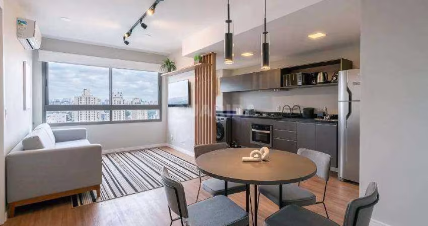 Apartamento mobiliado com 1 dormitório, e 1 vaga de garagem no bairro Santana