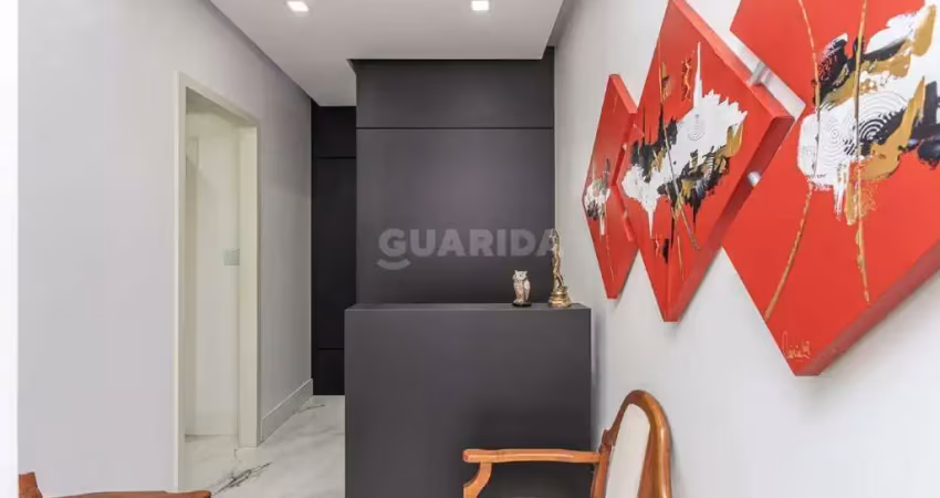 Conjunto comercial mobiliado com 1 vaga coberta no bairro menino deus!.