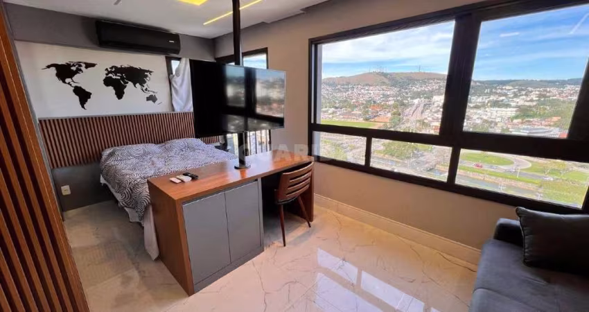 Apartamento mobiliado com 1 dormitório e 1 vaga de garagem, no bairro Jardim Botânico
