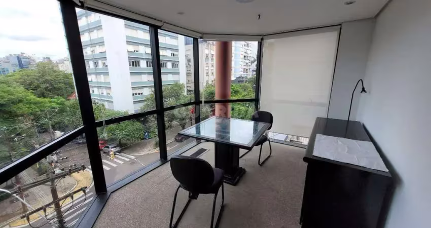 Excelente sala mobiliada no bairro moinhos de vento.