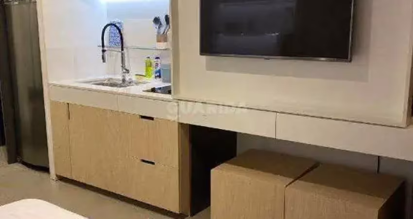 Apartamento mobiliado para aluguel, 1 quarto, 1 suíte, 1 vaga, menino deus - porto alegre/rs
