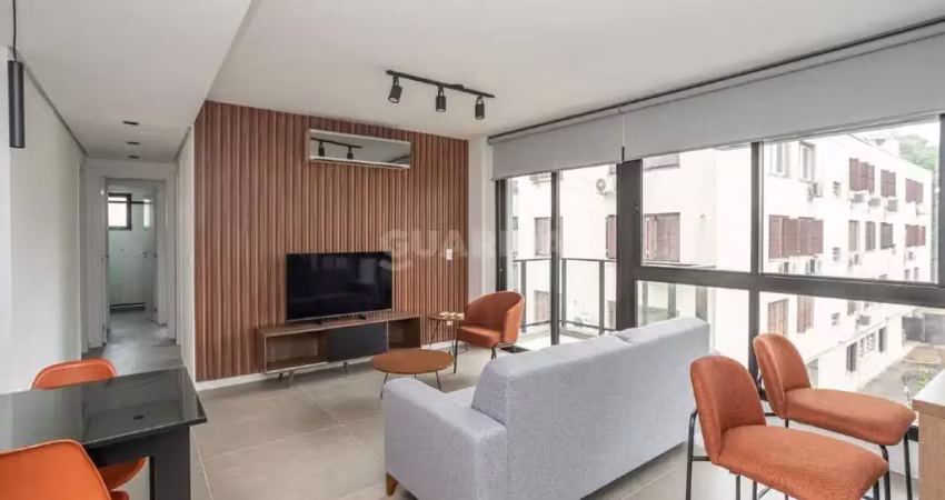 Apartamento mobiliado com 2 dormitórios e 1 vaga de garagem no bairro petrópolis - porto alegre/rs